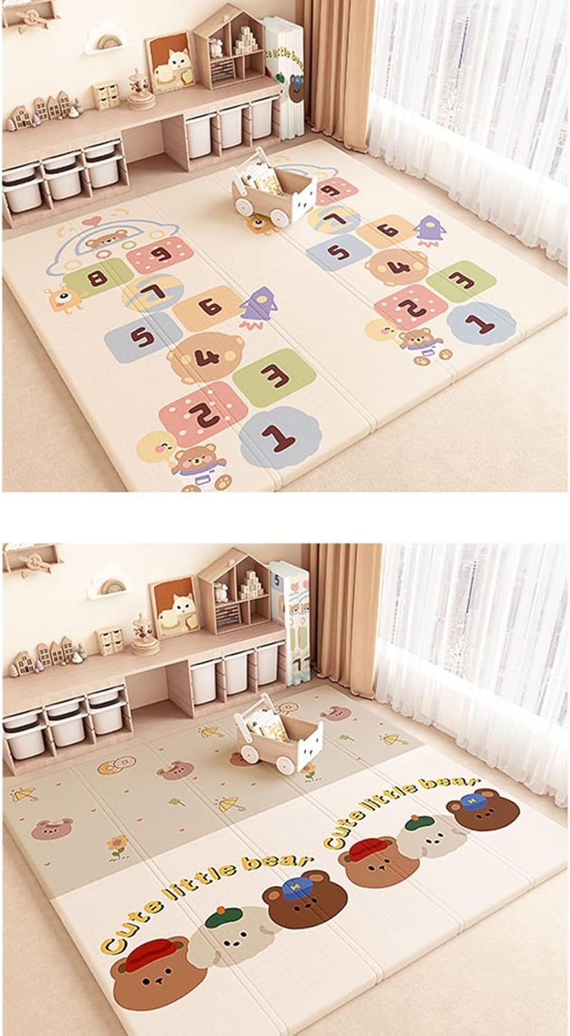 プレイマット ベビーマット XPE素材 赤ちゃん 折り畳み可能 両面使用